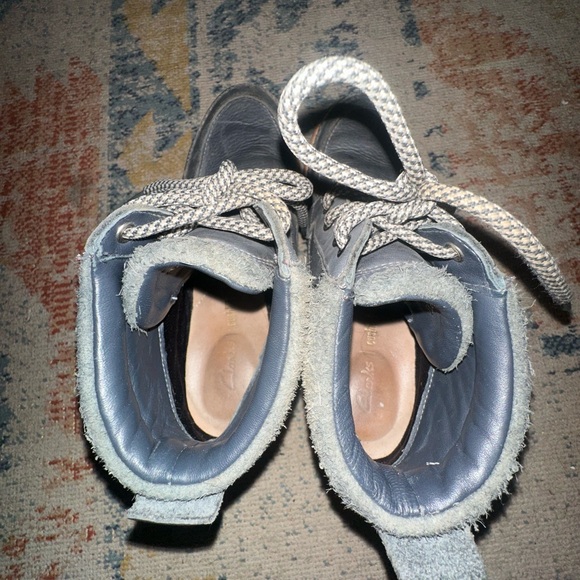 Gore-Tex Clarks Navy Leather Ankle Boots - Picture 4 of 5